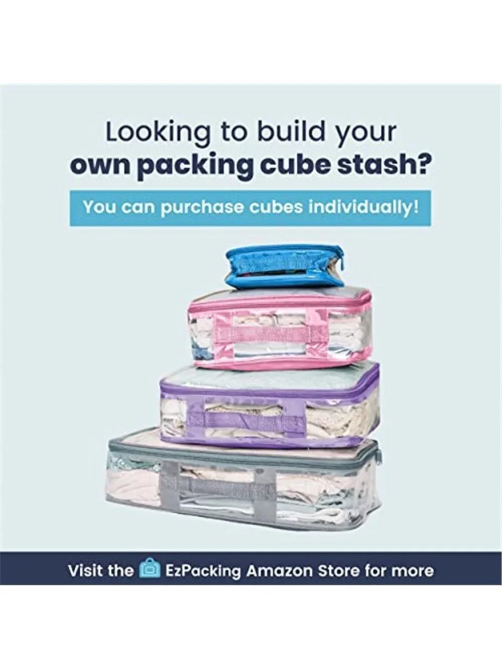 Clear Packing Cubes Travel Organizer Set Luggage Storage Carry On Bags